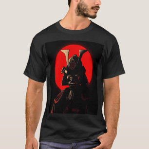 T-shirt Masque Oni Samouraï - Guerrier de la Lune Rouge Ja