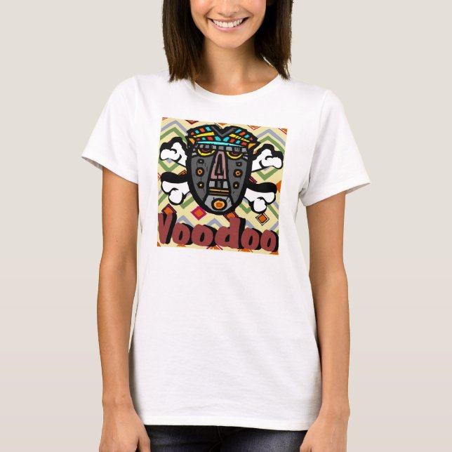 T-shirt Masque orthographique vaudou (Devant)