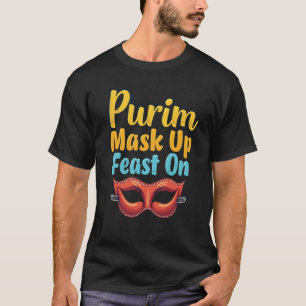 T-shirt Masque PURIM Haut, Fête Sur  Fêtez avec Nourriture