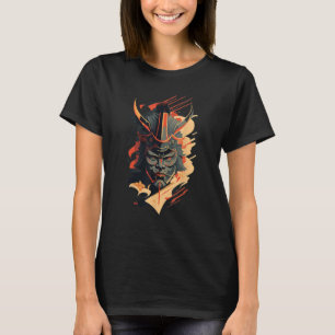 T-shirt Masque rétro Samurai traditionnel japonais guerrie