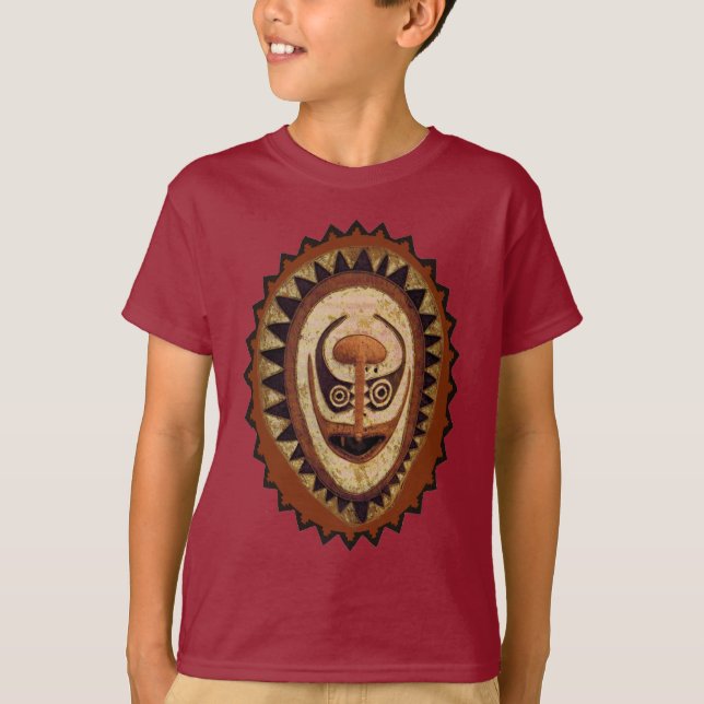T-shirt Masque rituel tribal maori (Devant)