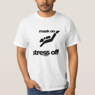 T-shirt Masque Sur Stress Hors Tee, Plongeur De Scuba