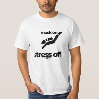 T-shirt Masque Sur Stress Hors Tee, Plongeur De Scuba