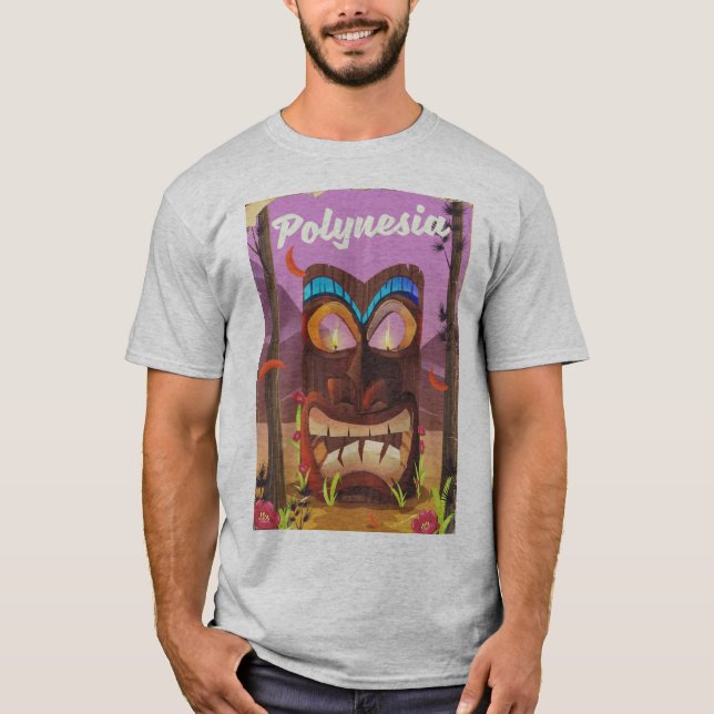 T-shirt Masque Tiki de Polynésie (Devant)