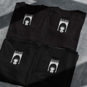 T-shirt Masque Visage Annime Antisociale Fille