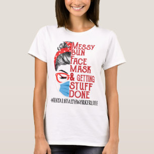 T-shirt Masque Visage Bun Obtenir Stuff Travailleur en san