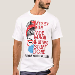 T-shirt Masque Visage Bun Obtenir Stuff Travailleur en san