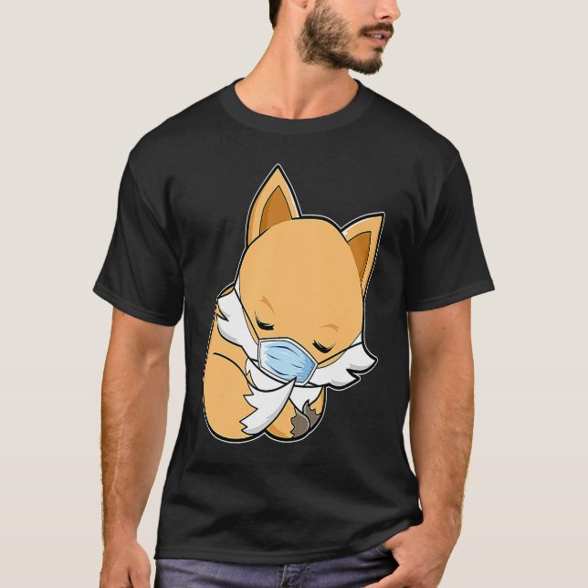 T-shirt Masque Visage Couché Fox Quartier Fox Fox (Devant)