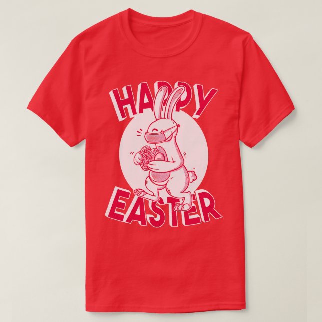 T-shirt Masque Visage Lapin Pâques (Design devant)