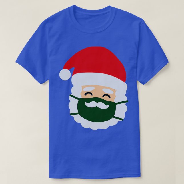 T-shirt Masque Visage Père Noël Christmas Mustache (Design devant)