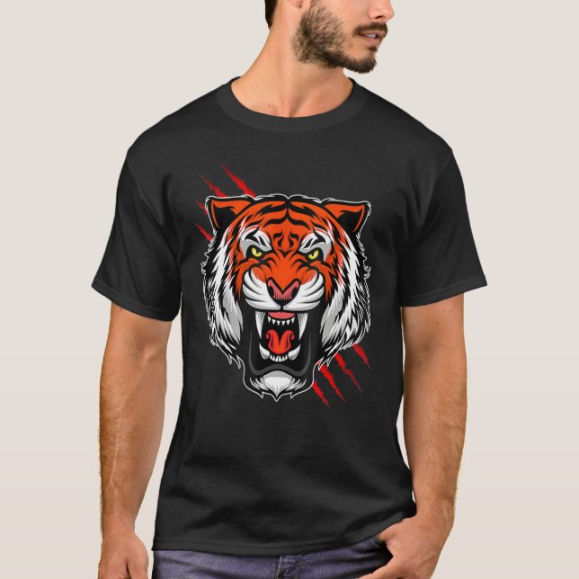 T-shirt Masque Visage Tiger Bengale (Devant)