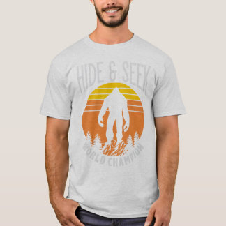 T-shirt Masquer Et Chercher Champion Du Monde Bigfoot