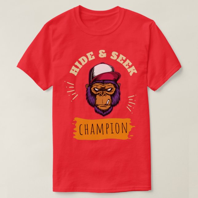 T-shirt Masquer et rechercher le champion (Design devant)