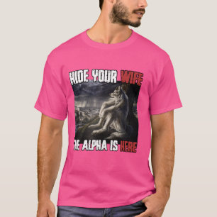 T-shirt Masquer Votre Femme L'Alpha Est Ici Drôle Werewolf