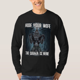 T-shirt Masquer Votre Femme Le Sigma Est Ici Drôle Werewol
