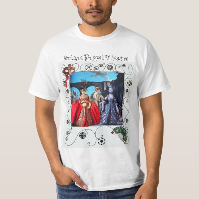 T-SHIRT MASQUERADE DE MASQUERADE DE POPETS ITALIENS ANTIQU (Devant)