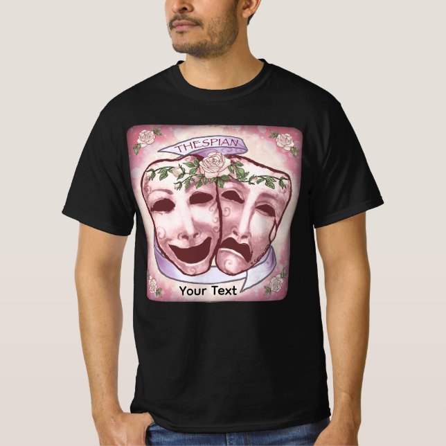 T-shirt Masques d'acteur roses (Devant)