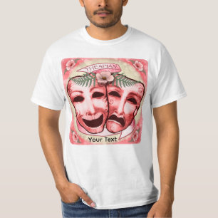T-shirt Masques d'acteur rouges