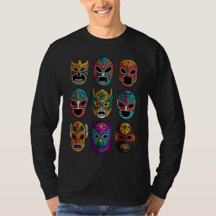 T-shirt Masques de Lucha Libre Rétro Combat de Lutte Libre