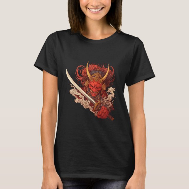 T-shirt Masques de samouraï guerrier démon esprit redoutab (Devant)