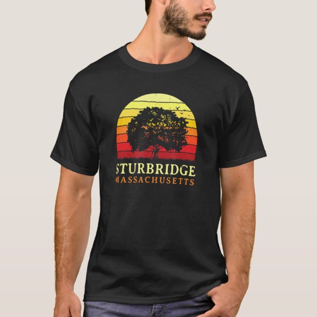T-shirt Massachusetts à feuillage persistant Sunset Sturbr (Devant)