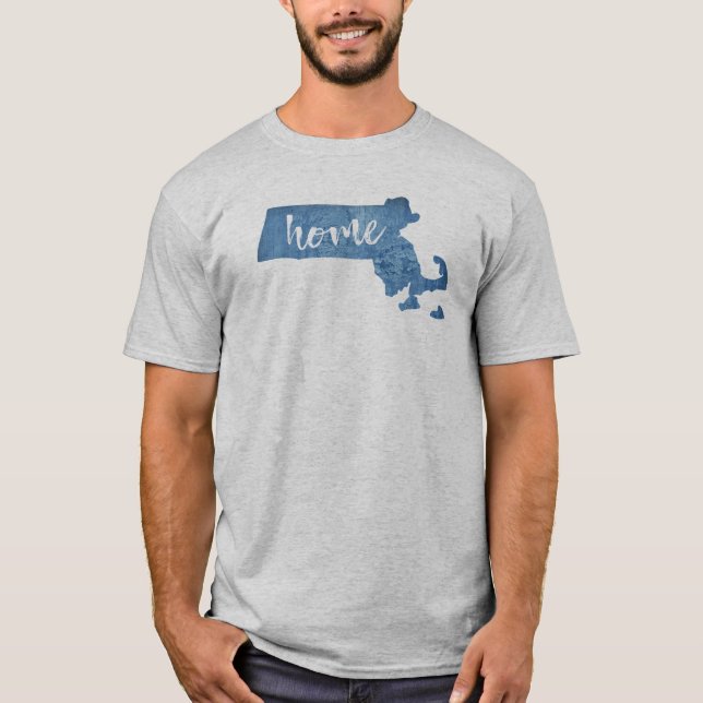 T-shirt Massachusetts Accueil Grain de Bois (Devant)