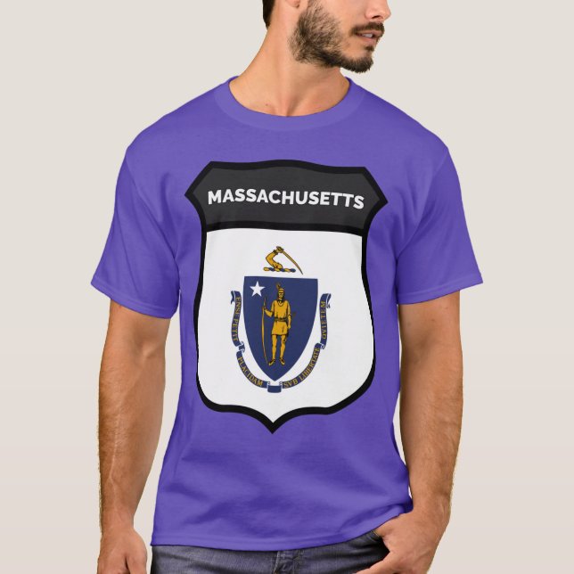 T-shirt MASSACHUSETTS BADGE IV Oversized (Devant)