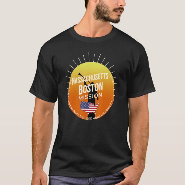 T-shirt Massachusetts Boston Mormon Lds Mission Missionnai (Devant)