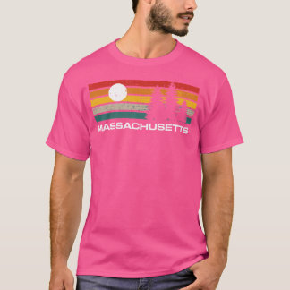 T-shirt Massachusetts Coucher de soleil Vintage extérieur