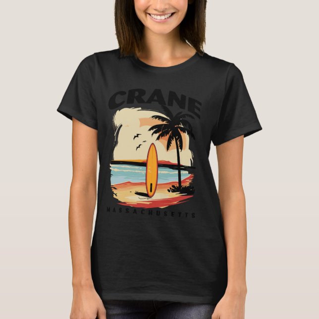T-shirt Massachusetts Crane Surf Hommes Femmes (Devant)