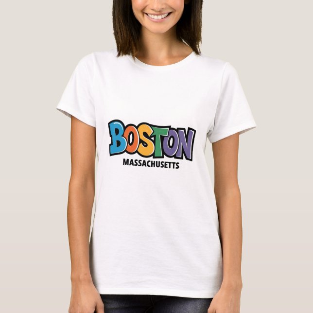 T-shirt Massachusetts de Boston (Devant)