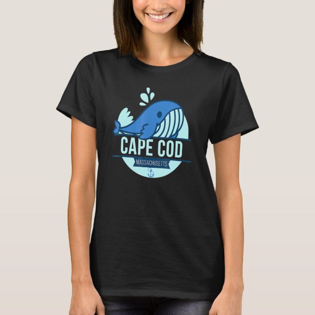 T-shirt Massachusetts de Whale Cape Cod (Devant)
