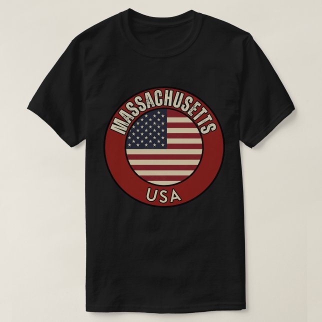 T-shirt Massachusetts États-Unis d'Amérique (Design devant)