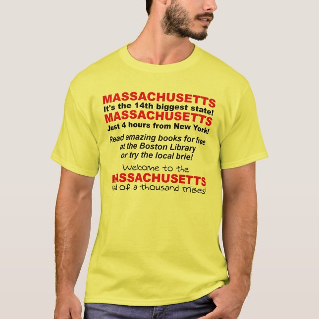 T-shirt Massachusetts Funny Shirt (Devant)