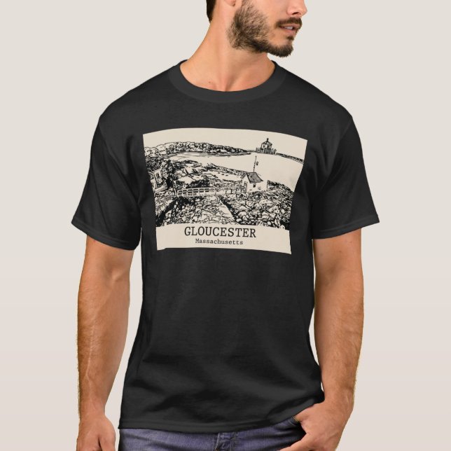 T-shirt Massachusetts Gloucester surdimensionnés (Devant)