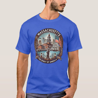 T-shirt Massachusetts incarnant l'esprit de l'Amérique