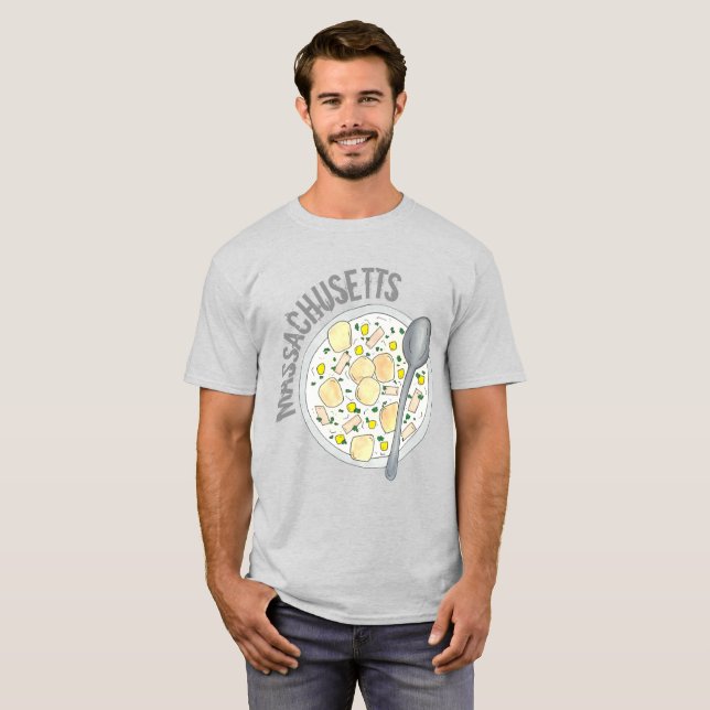 T-shirt Massachusetts Nouvelle-Angleterre Clam Chowder Foo (Devant entier)