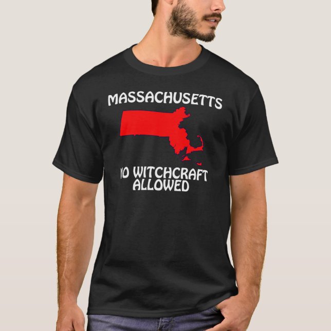T-shirt Massachusetts - Pas de sorcellerie autorisée (Devant)