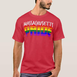 T-shirt Massachusetts Pride LGBT Flag