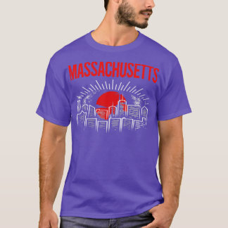 T-shirt Massachusetts Red Moon