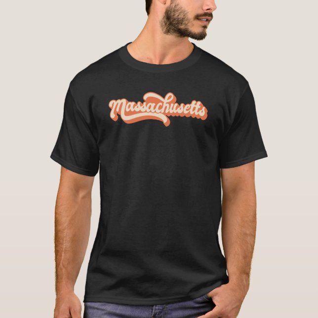 T-shirt Massachusetts Retro (Devant)