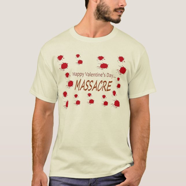 T-shirt massacre heureux de jour de valentines (Devant)