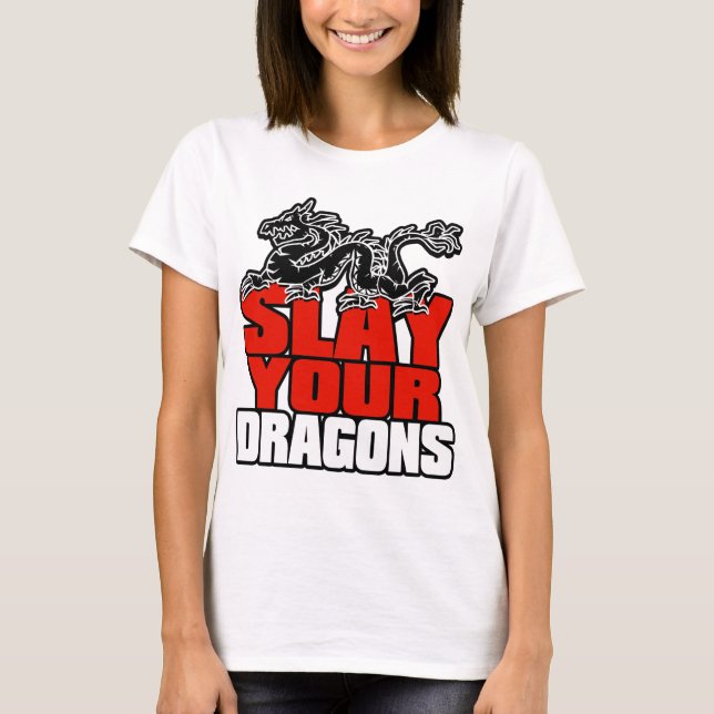 T-shirt Massacrez vos dragons, cadeau pour la fan de la (Devant)