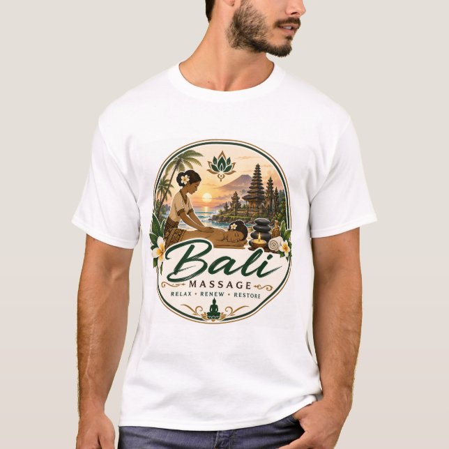 T-shirt Massage à Bali, Indonésie (Devant)