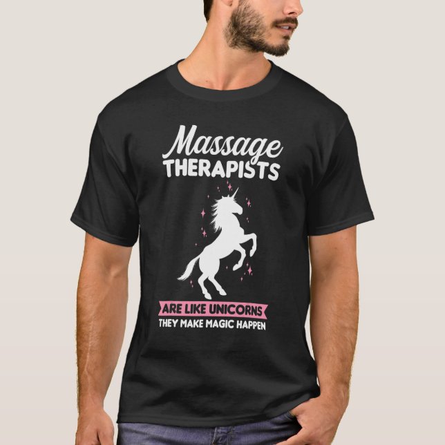 T-shirt Massage Les Thérapistes Sont Comme Les Unicornes M (Devant)