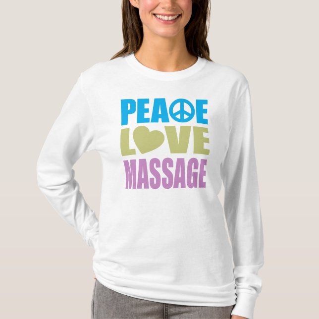 T-shirt Massage Peace Love (Devant)