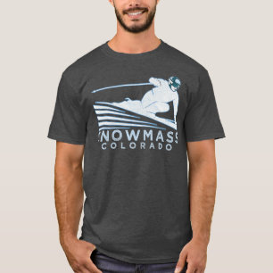 T-shirt Masse De Neige Retro Colorado Illustration Neige