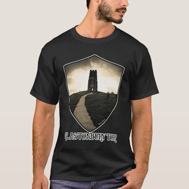 T-shirt Massif de roche de Glastonbury - Avalon gothique (Devant)