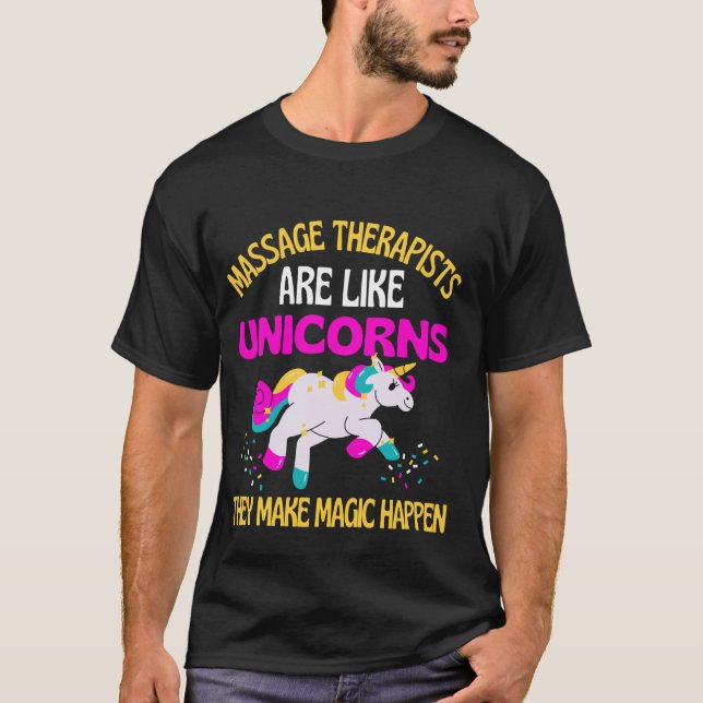 T-shirt Massothérapeute Unicorn, Physio de licorne magique (Devant)