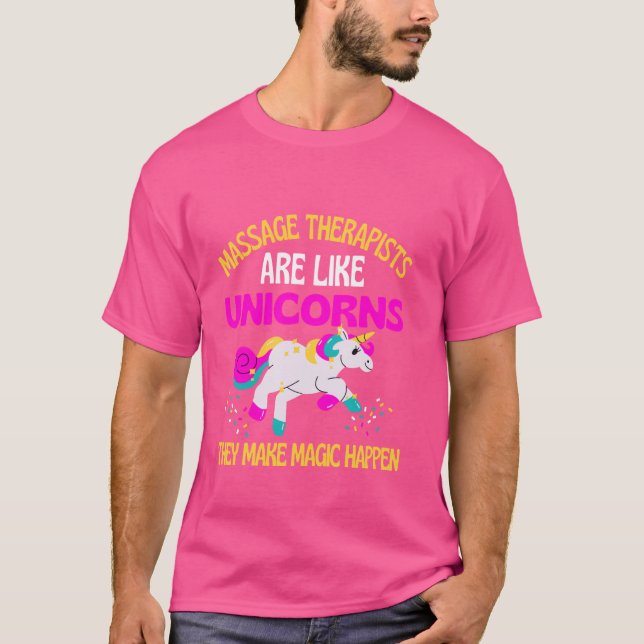 T-shirt Massothérapeute Unicorn, Physio de licorne magique (Devant)